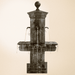 Giannini Garden Anduze Carre' Fountain 1673 (No Pond) GG-1673 w/ Rustic Iron Spouts (No Pond)