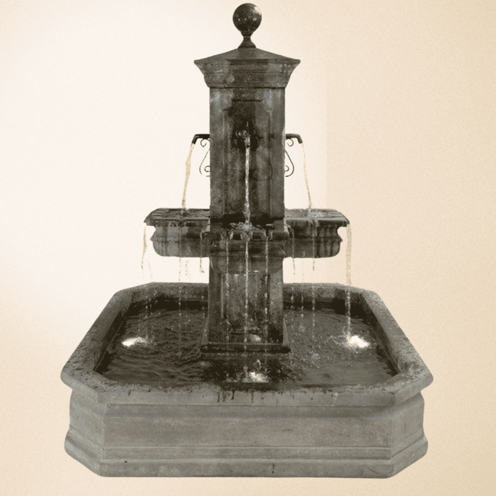 Giannini Garden Anduze Carre' Pond Fountain 1673