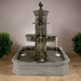Giannini Garden Anduze Carre' Pond Fountain 1673 GG-1673 w/ Rustic Iron Spouts