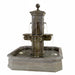 Giannini Garden Anduze Cast Stone Carre Outdoor Courtyard Fountain with Square Basin 1673