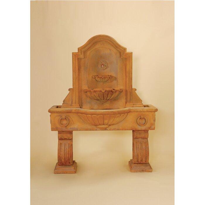 Giannini Garden Anduze Cast Stone Outdoor Garden Wall Fountain with 3 Basins