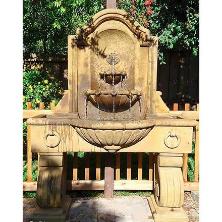 Giannini Garden Anduze Cast Stone Outdoor Garden Wall Fountain with 3 Basins