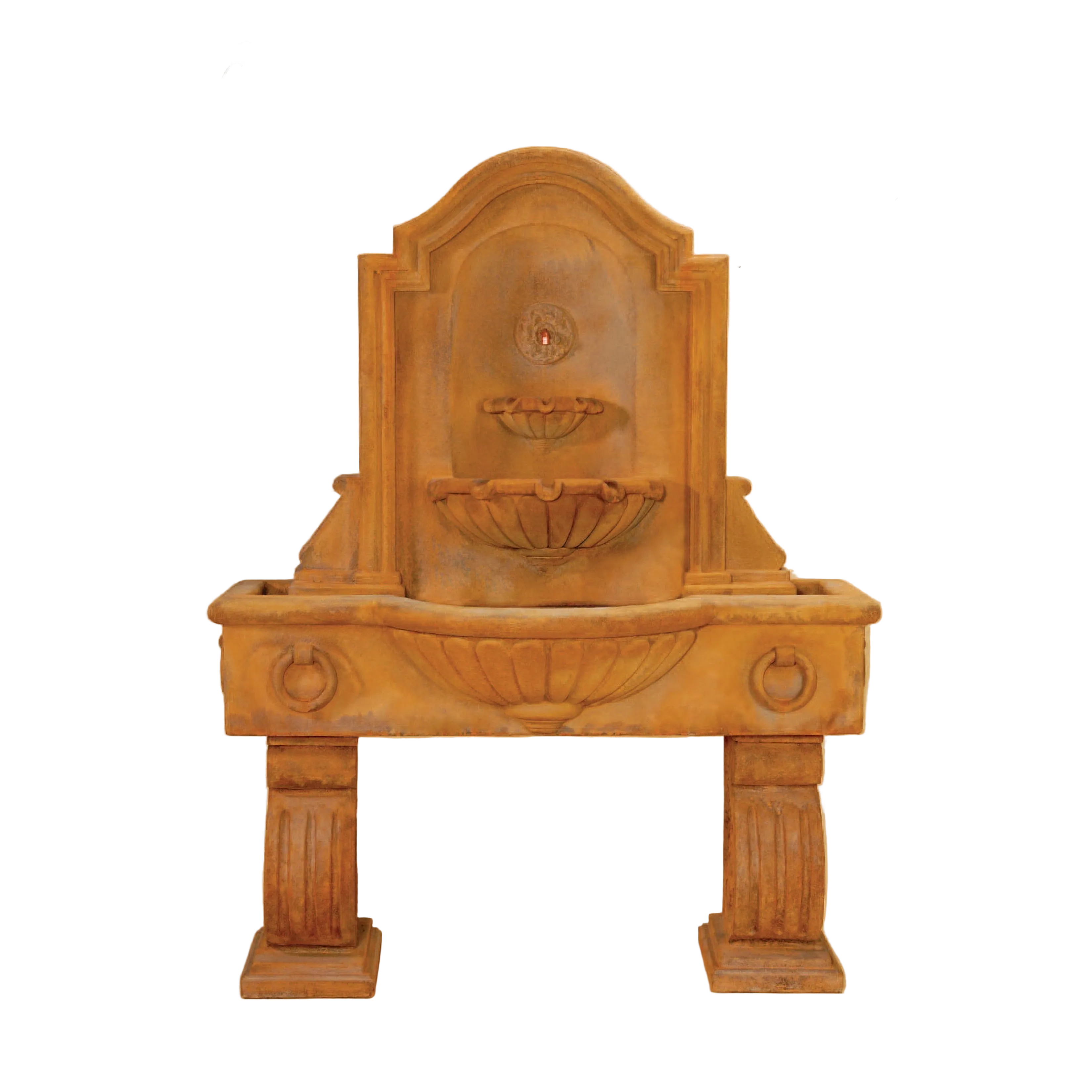 Giannini Garden Anduze Cast Stone Outdoor Garden Wall Fountain with 3 Basins