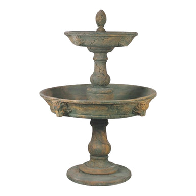 Giannini Garden Appia Antica Lion Head Cast Stone Outdoor Courtyard Fountain 102 102