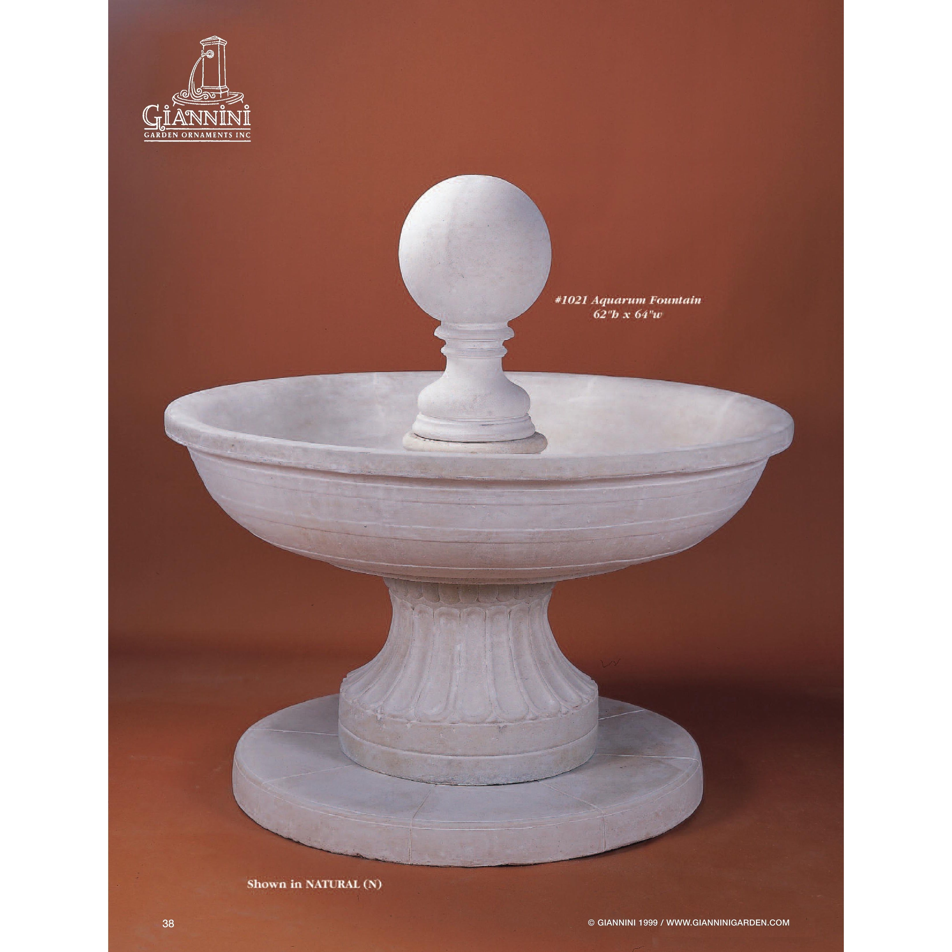 Giannini Garden Aquarum Cast Stone Outdoor Garden Fountain 1021