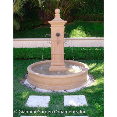 Giannini Garden Aquitaine Cast Stone Outdoor Courtyard Fountain with Basin 1591