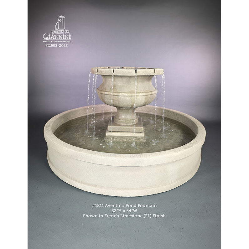 Giannini Garden Aventino Outdoor Courtyard Fountain with Basin 1811 1811
