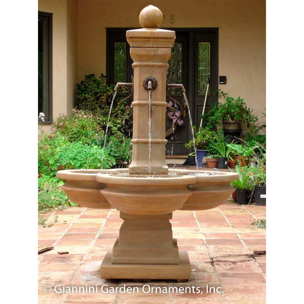 Giannini Garden Avignon Cast Stone Grand Outdoor Courtyard Fountain