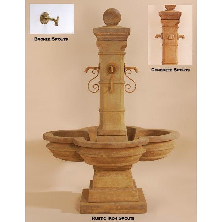Giannini Garden Avignon Cast Stone Grand Outdoor Courtyard Fountain