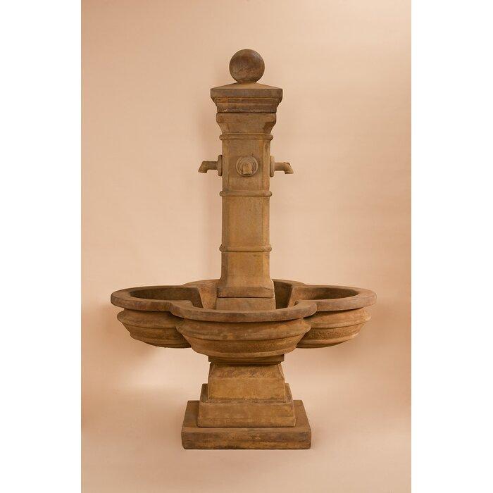 Giannini Garden Avignon Cast Stone Grand Outdoor Courtyard Fountain 1583