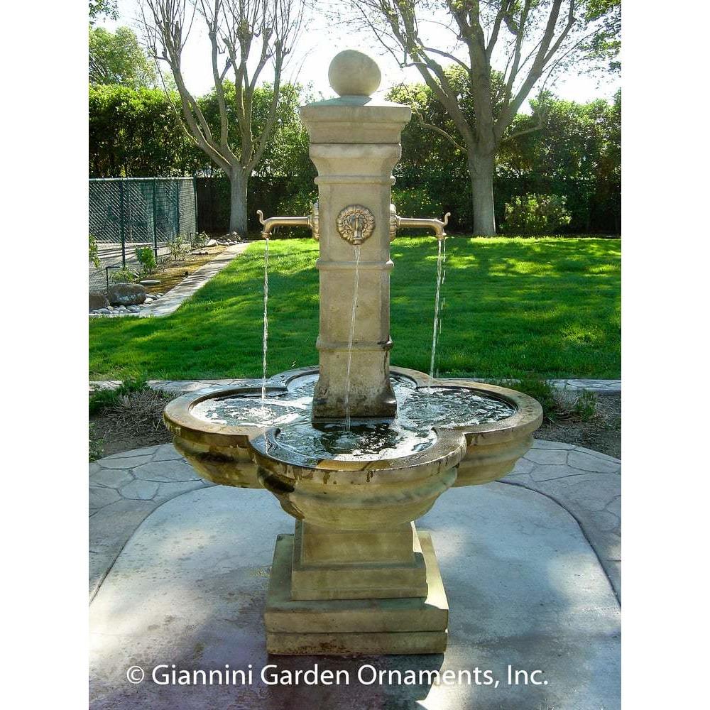 Giannini Garden Avignon Cast Stone Grand Outdoor Courtyard Fountain 1584B