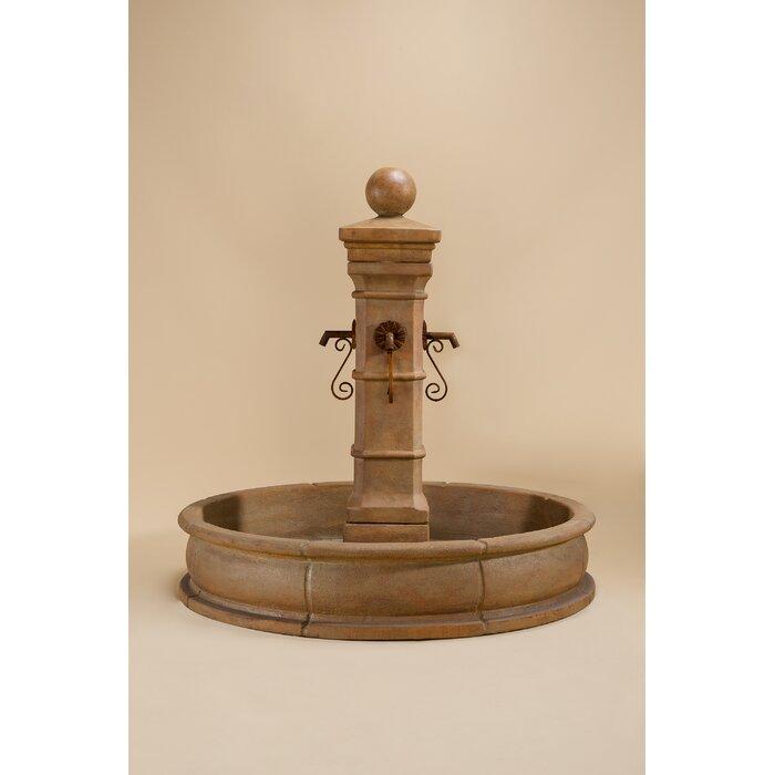 Giannini Garden Avignon Cast Stone Outdoor Courtyard Fountain with Basin 1661