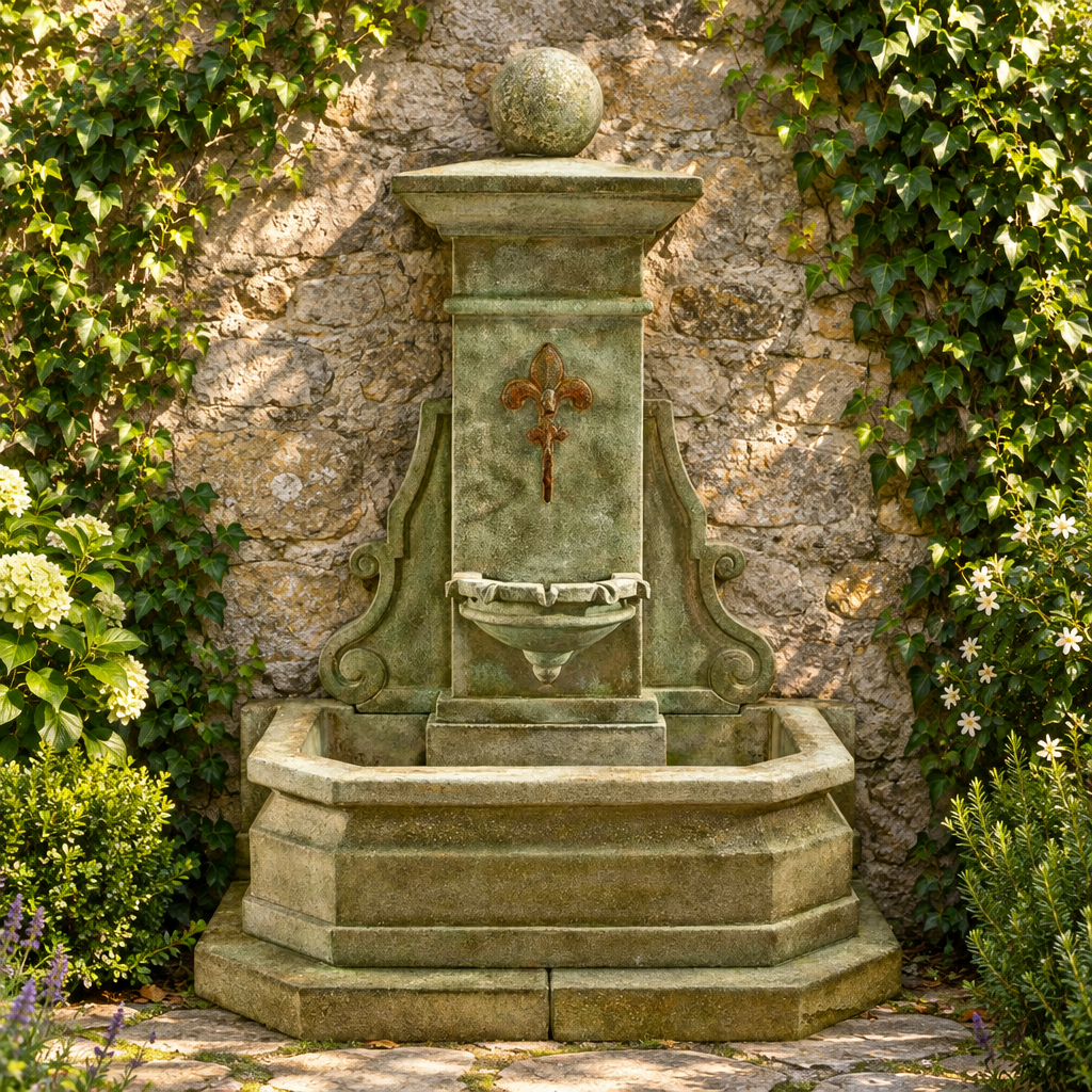 Giannini Garden Avignon Cast Stone Outdoor Wall Fountain 1617