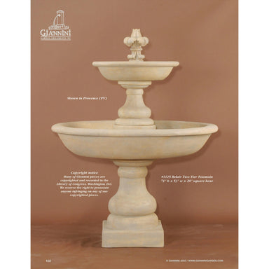 Giannini Garden Belair 2-Tier Cast Stone Outdoor Fountain 1125 1125