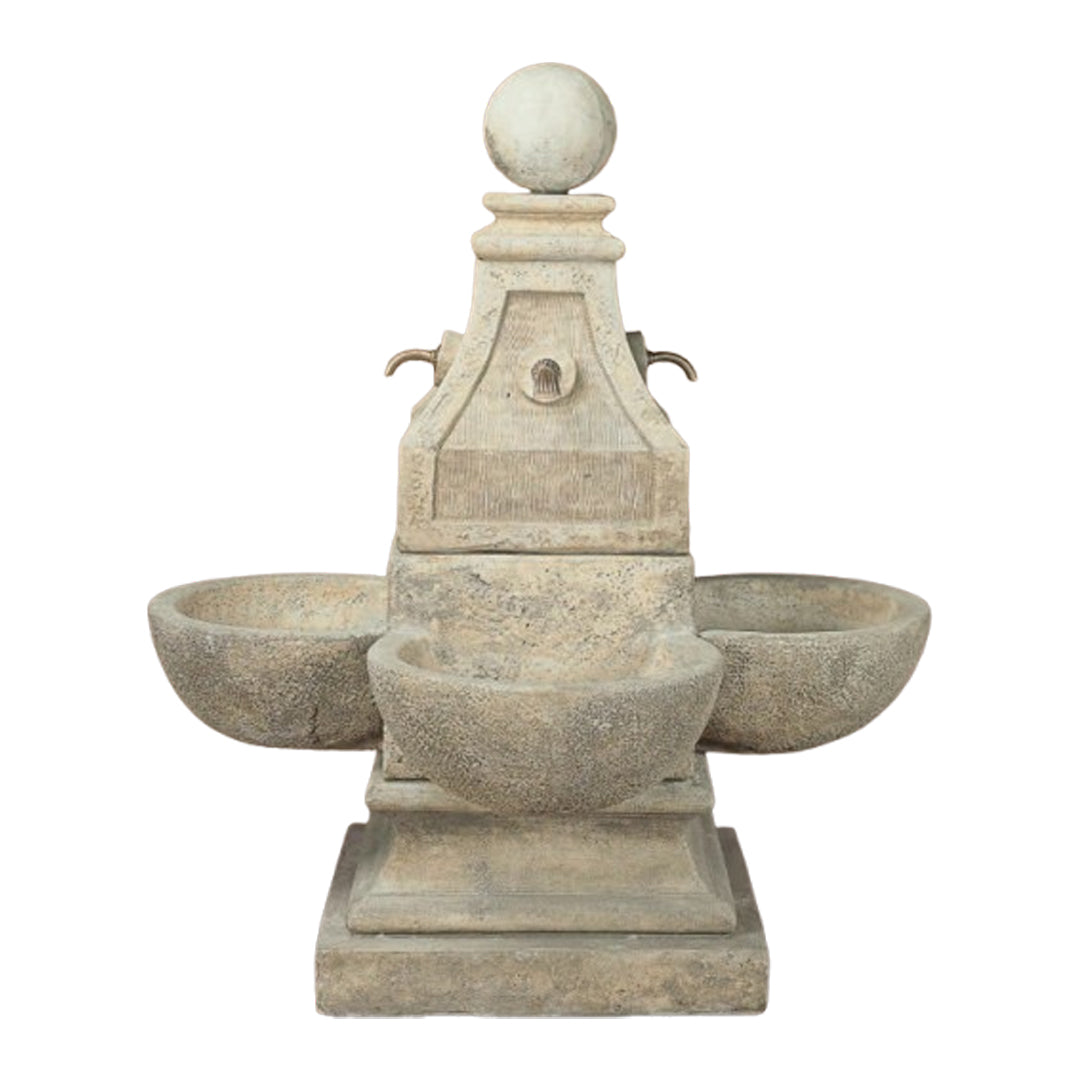 Giannini Garden Bellagio Cast Stone Outdoor Garden Fountain with Bronze Spouts 1053 1053