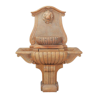 Giannini Garden Bernini Lavabo Lion Head Cast Stone Outdoor Wall Fountain 1066 1066