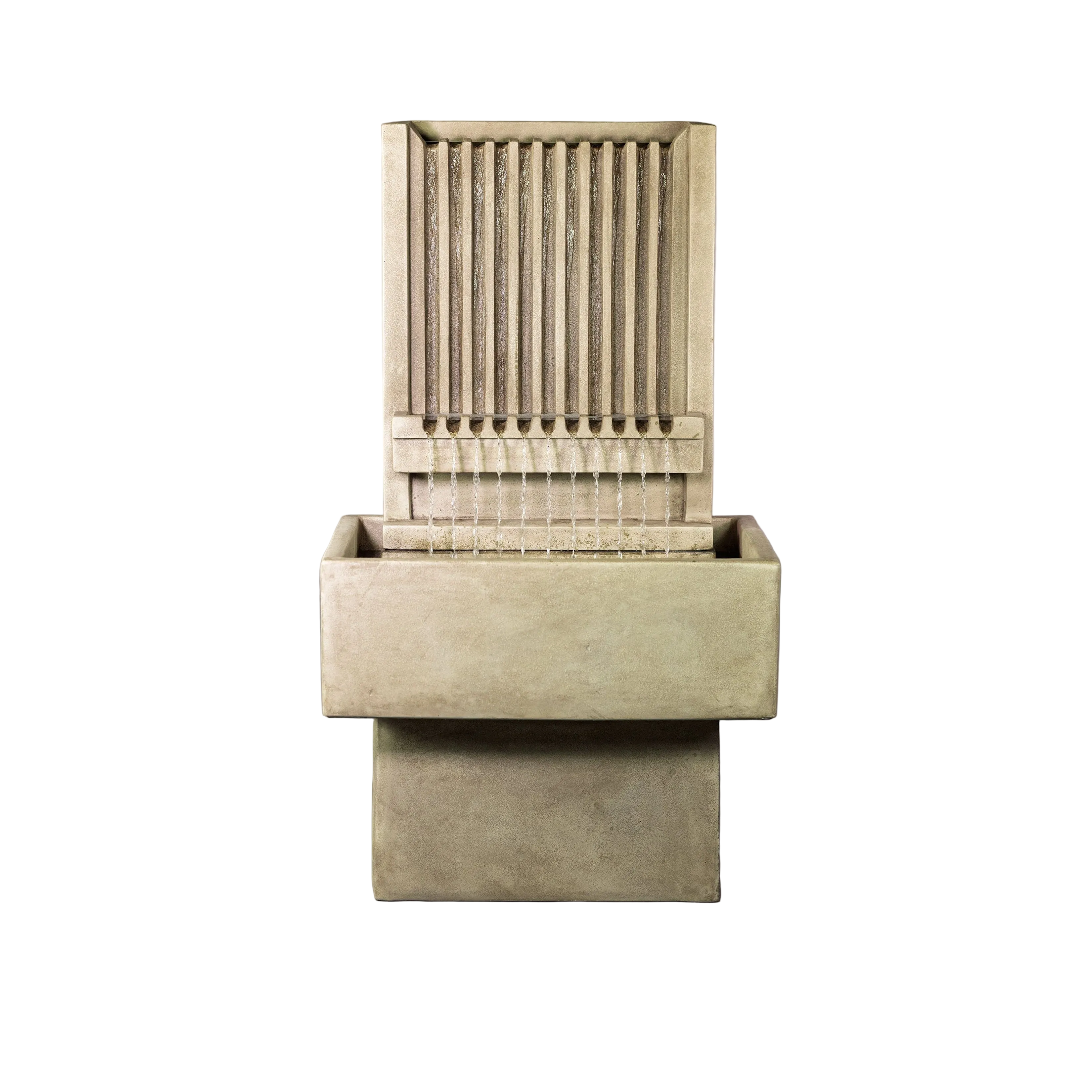 Giannini Garden Brentwood Channel Outdoor Cast Stone Wall Fountain