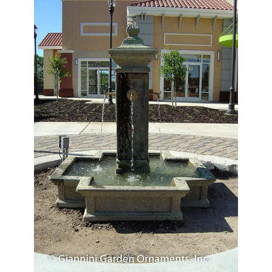 Giannini Garden Bronze Marino Cast Stone Outdoor Courtyard Fountain with Basin 1070 1070