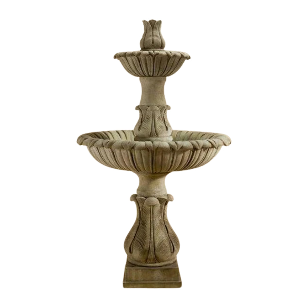 Giannini Garden Calanthia 2-Tier Cast Stone Outdoor Garden Fountain