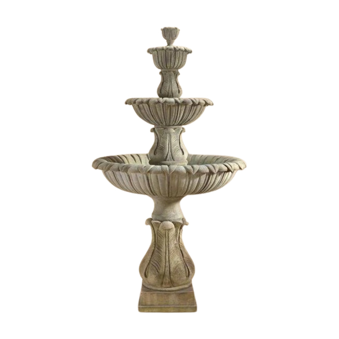 Giannini Garden Calanthia 3-Tier Cast Stone Outdoor Garden Fountain 1679 1679
