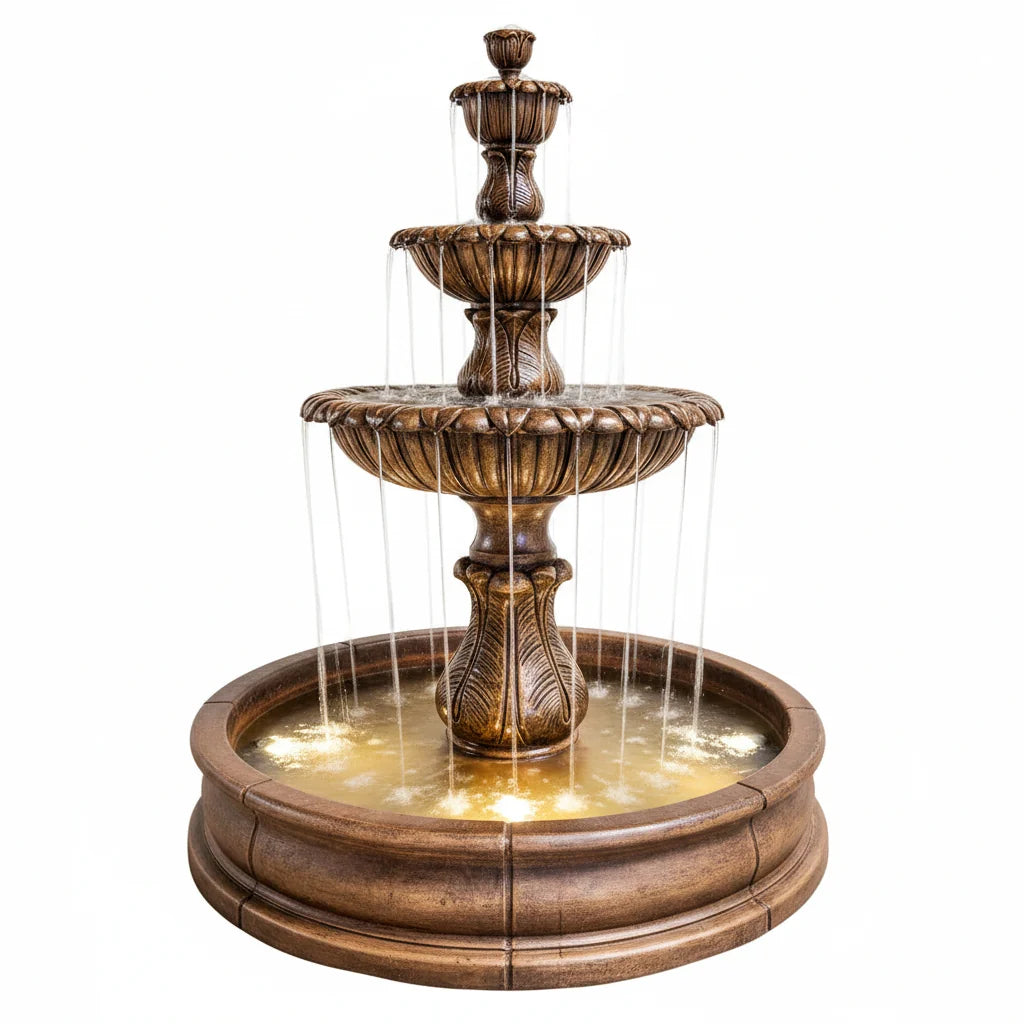 Giannini Garden Calanthia Three Tier Pond Fountain 1696