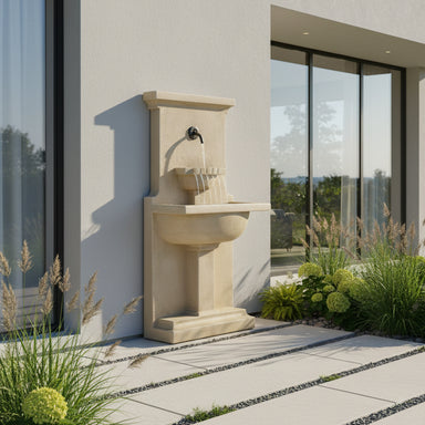 Giannini Garden Calistoga Outdoor Wall Fountain in GFRC 1835 1835