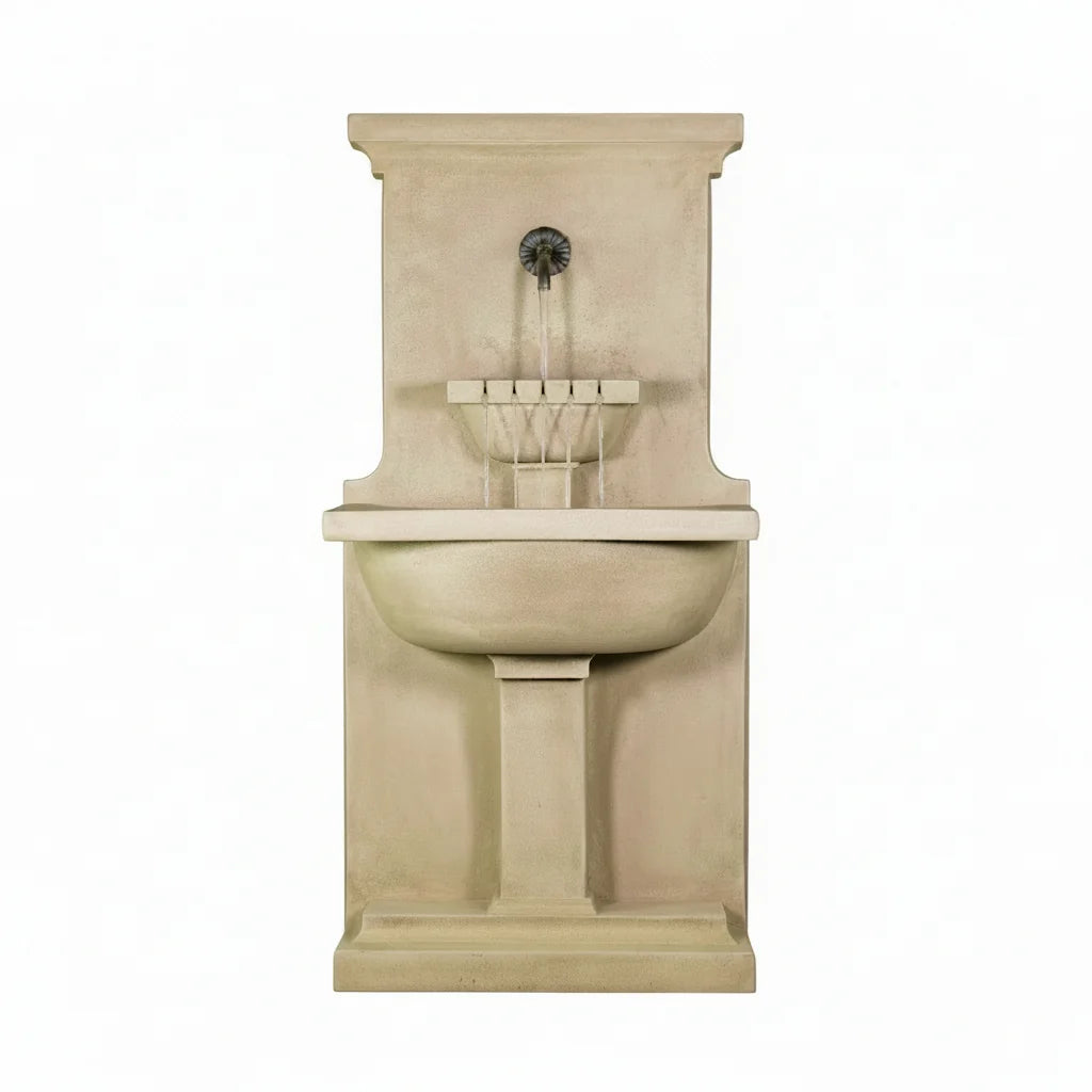 Giannini Garden Calistoga Outdoor Wall Fountain in GFRC 1835