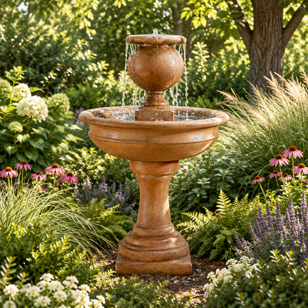 Giannini Garden Cannes Cast Stone Outdoor Garden Fountain 1665