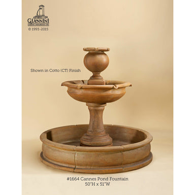 Giannini Garden Cannes Concrete Outdoor Garden Fountain with Basin 1664