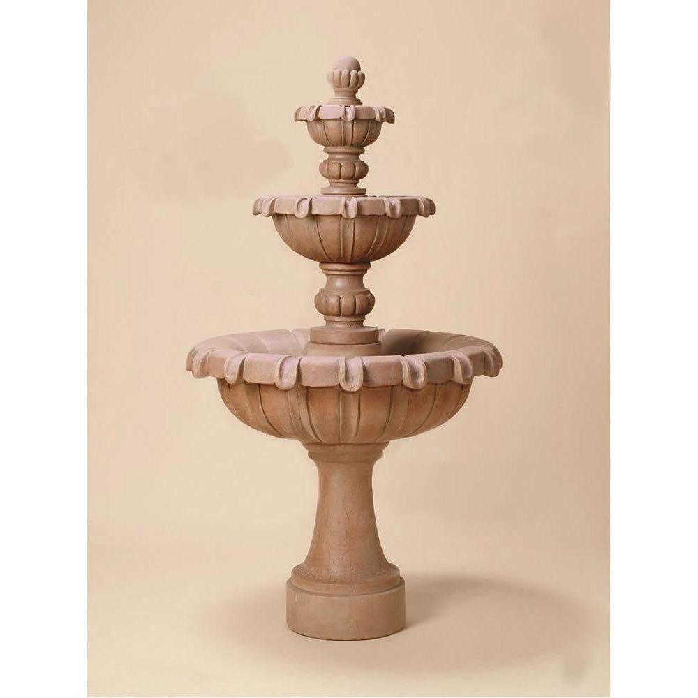 Giannini Garden Chateau 3-Tier Cast Stone Outdoor Courtyard Fountain 1162 1162