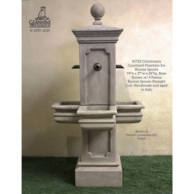 Giannini Garden Columnaris Cast Stone Outdoor Courtyard Fountain 719 1719