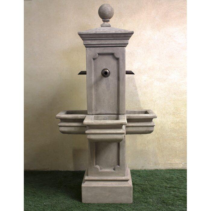 Giannini Garden Columnaris Cast Stone Outdoor Courtyard Fountain 719 1719