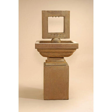 Giannini Garden Contempo Cast Stone Square Outdoor Garden Fountain 1628 1628