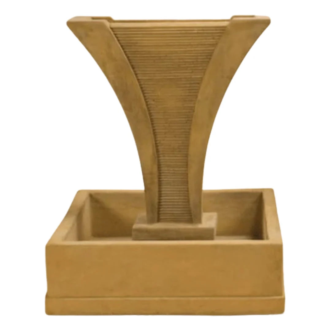 Giannini Garden Diesse Square Cast Stone Outdoor Courtyard Fountain 1460