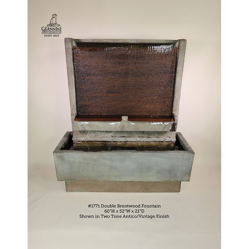 Giannini Garden Double Brentwood Wall Fountain 1771 1771