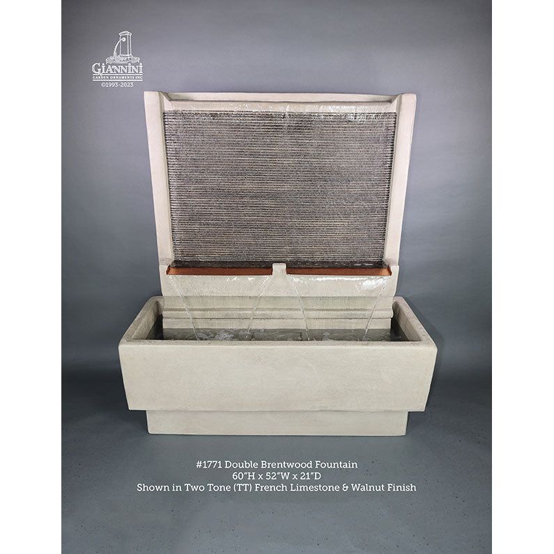 Giannini Garden Double Brentwood Wall Fountain 1771 1771