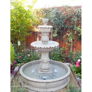 Giannini Garden Florica Cast Stone Althum Outdoor Courtyard Fountain with Basin 1698 1698