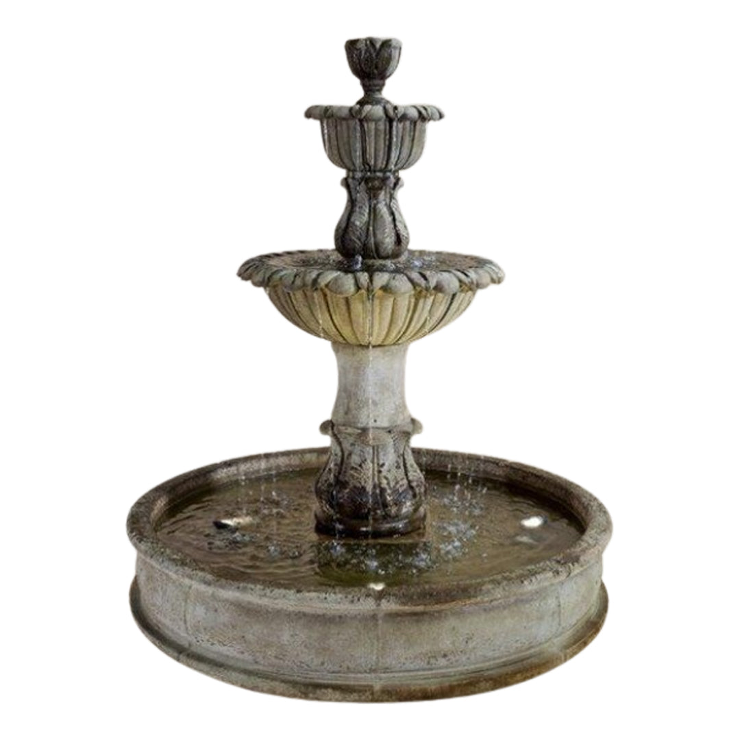 Giannini Garden Florica Cast Stone Althum Outdoor Courtyard Fountain with Basin 1698 1698