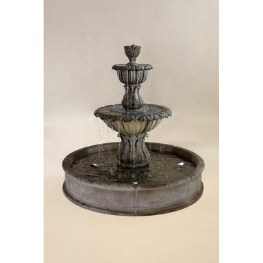 Giannini Garden Florica Cast Stone Brevis Outdoor Courtyard Fountain with Basin 1699 1699