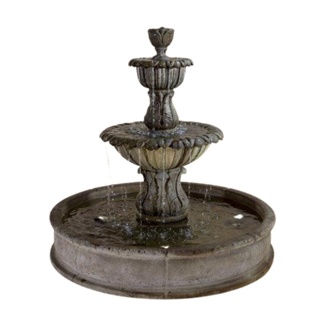 Giannini Garden Florica Cast Stone Brevis Outdoor Courtyard Fountain with Basin 1699 1699
