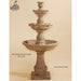 Giannini Garden Gaetana 3-Tier Cast Stone Outdoor Courtyard Fountain 1621 1621