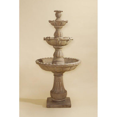 Giannini Garden Gaetana 3-Tier Cast Stone Outdoor Courtyard Fountain 1621 1621