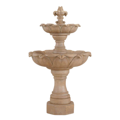 Giannini Garden Gardenia 2-Tier Cast Stone Outdoor Courtyard Fountain 1214