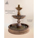 Giannini Garden Grandis Calanthia 2-Tier Cast Stone Outdoor Courtyard Fountain with Basin 1697