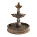 Giannini Garden Grandis Calanthia 2-Tier Cast Stone Outdoor Courtyard Fountain with Basin 1697