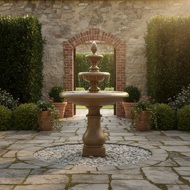 Giannini Garden Immanis Newcastle 3-Tier Cast Stone Outdoor Garden Fountain 1685 1685