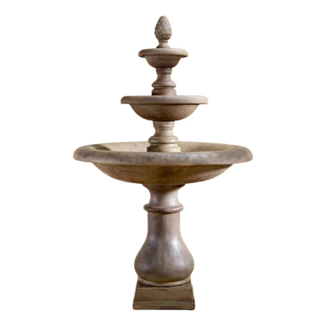 Giannini Garden Immanis Newcastle 3-Tier Cast Stone Outdoor Garden Fountain 1685