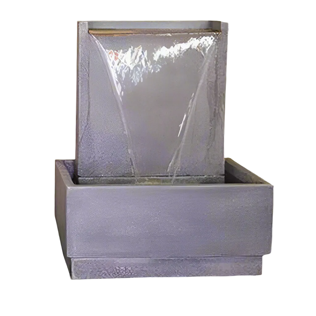 Giannini Garden Lamina Concrete Wall Outdoor Fountain Short 1737