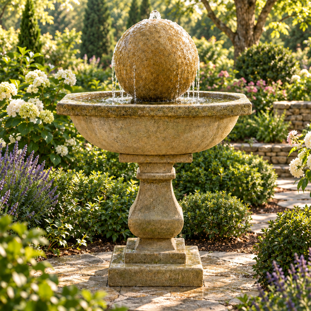 Giannini Garden Lunara Cast Stone Outdoor Garden Fountain 1669