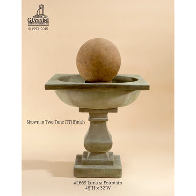 Giannini Garden Lunara Cast Stone Outdoor Garden Fountain 1669 1669
